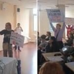 Militantes de izquierda interrumpen clase en la UBA con legisladores libertarios